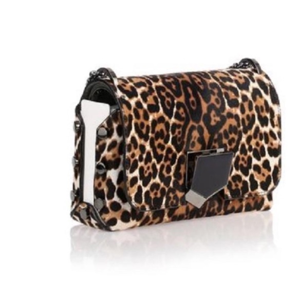 Jimmy Choo Lockett Petite Leopard Print Bag - Picture 2 of 9